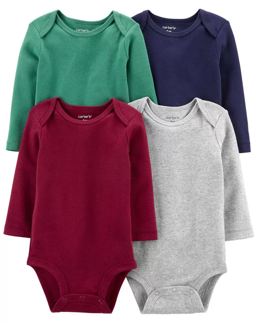 Carters Baby 4-Pack Long Sleeve Original Bodysuits