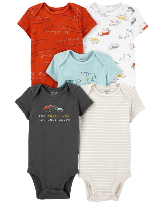 Carters Baby 5-Pack Short-Sleeve Bodysuits