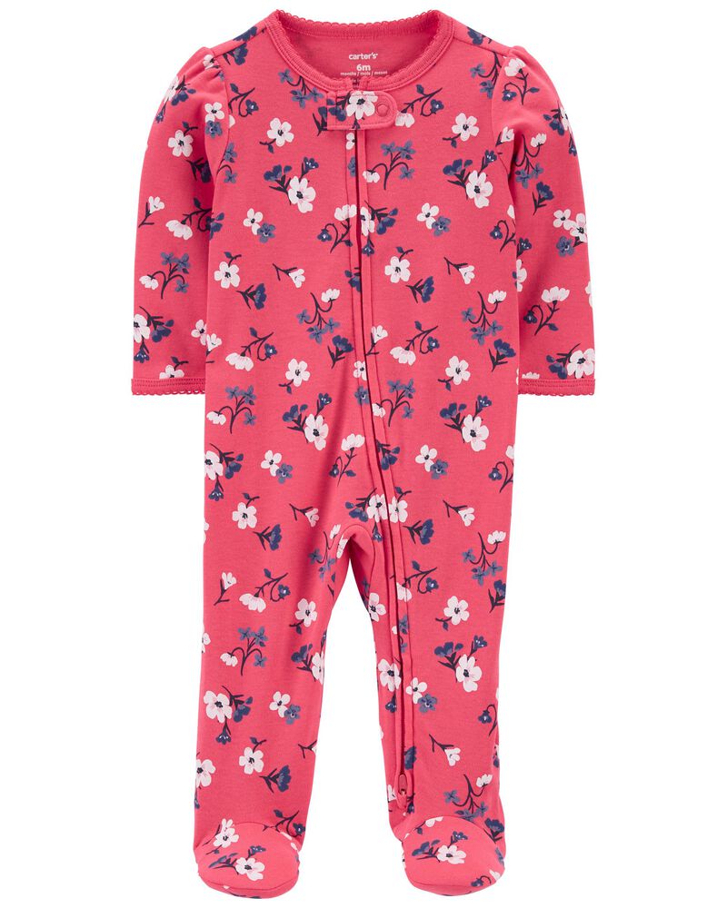 Carters Baby Floral 2-Way Zip Footie Sleep & Play