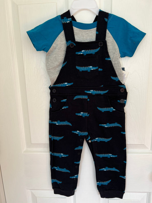 Boys Baby Rebels Overall & T-Shirt Set