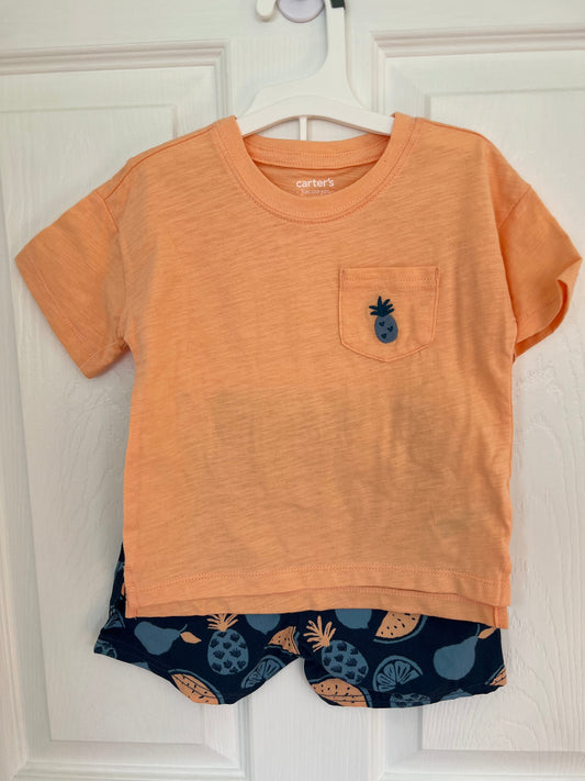 Carters Pineapple T-Shirt & Short Set