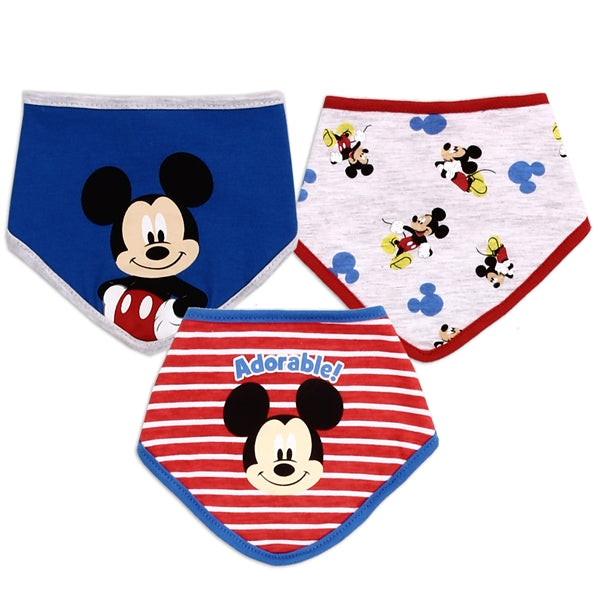 MICKEY MOUSE 0-12M 3PK Bibs