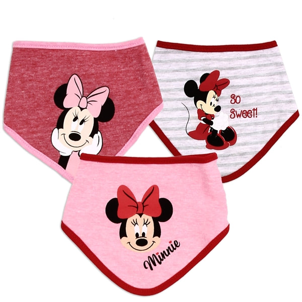 MINNIE MOUSE 0-12M 3PK Bibs