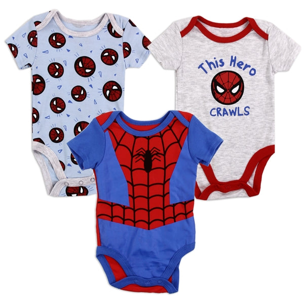 SPIDER-MAN Newborn 3PK Creepers